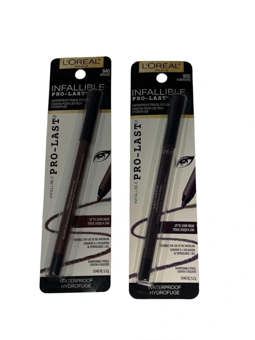 L’Oréal Infallible Pro-Last Eyeliner Bundle 840 Bronze & 850 Aubergine NEW